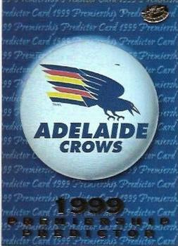 1999 Select AFL Premiere - Premiership Predictors #PC1 Adelaide Crows Front